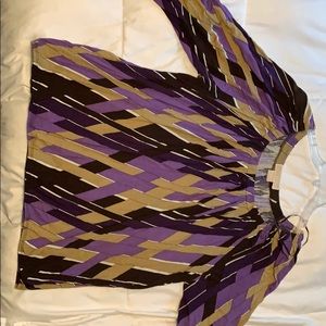 Multi color Purple and Tan Michael Kors Shirt